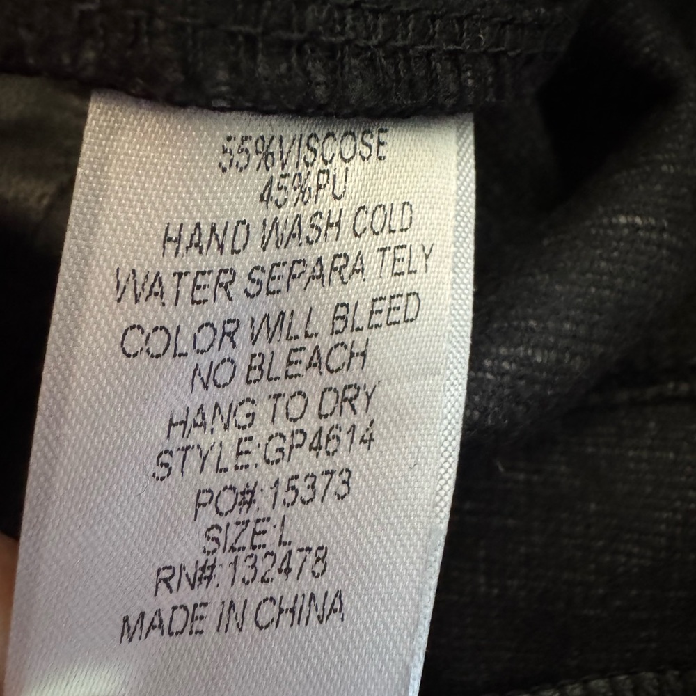 GLAM FAUX LEATHER WIDE LEG TROUSER PANTS - Picture 7 of 9